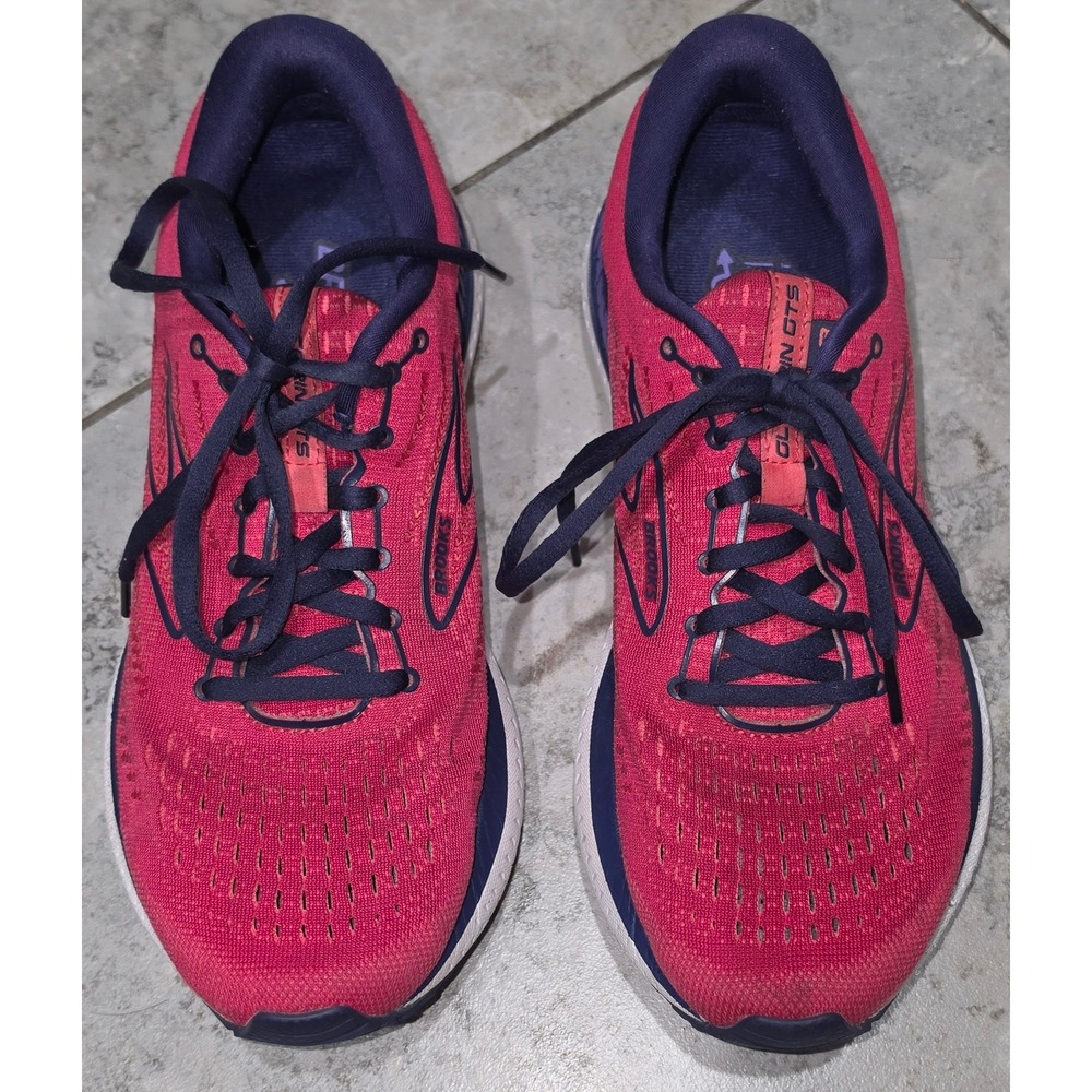 Brooks Glycerin GTS 19 Dark Pink Blue Running Shoes 1203441B623 Womens 10B
